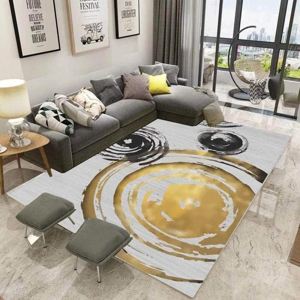 Living Room Carpet Nordic Simplicity Nonslip Antifouling Wooden Floor Turnout Rug Modern Black Gold Print Rug For The Living Room Bedroom Home Decor 200x300cm Amazon Co Uk Kitchen Home
