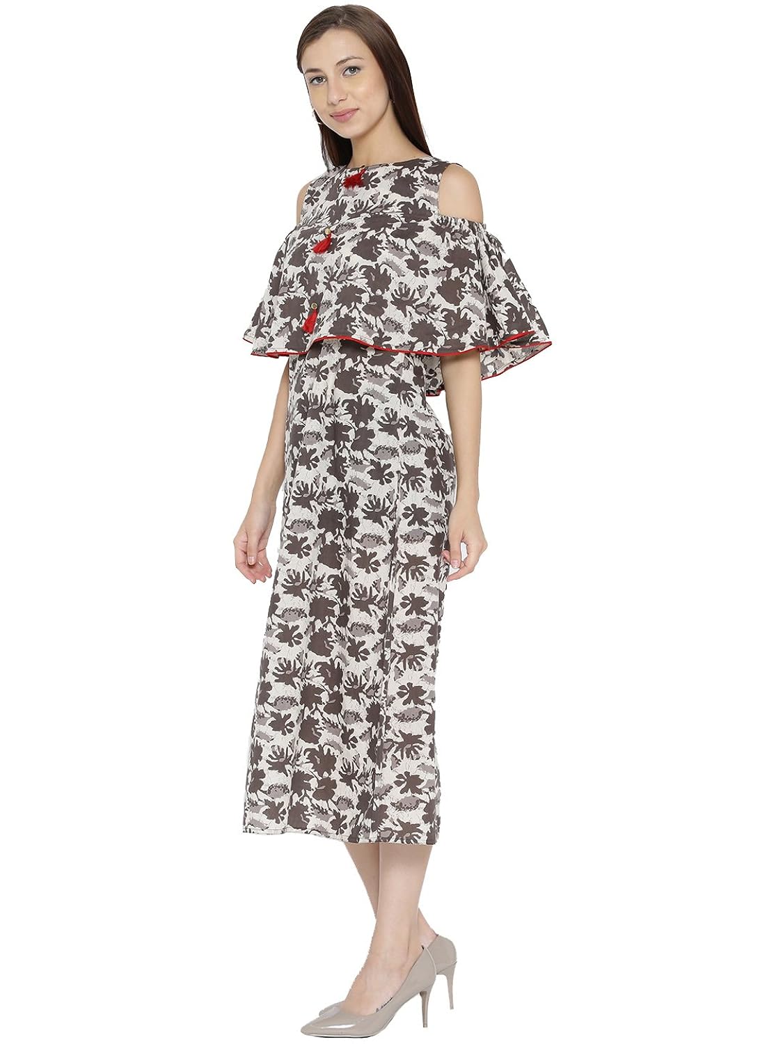 desi fusion women's straight fit cotton dress