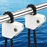 KEMIMOTO Boat Fender Clips, Quick Release Adjustable Rail Cleats Fender Clips for Boat Bumpers, Bumper Holder Hanger Adjuster for Pontoon Boats Bass Jon Boats