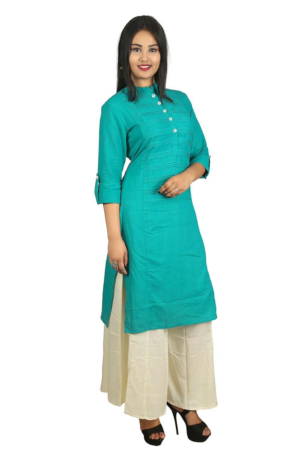 flavia creation beautiful printed exclusive casual cotton women's kurti straight