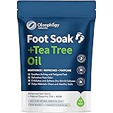 Olenphogy 16oz Tea Tree Oil Foot Soak with Epsom Salt - For Stinky Feet, Softens Calluses, Cracked Heel Care, Toenail Repair - Epsom Salts for Soaking, Pedicure Foot Spa for Women, Men