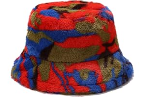 Dirholl Women's Winter Faux Fur Fuzzy Warm Bucket Hat