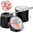Gellen 2pcs Solid Nail Gel Glue Set for Soft Gel Nail Tips, 15g/pc Clear Acrylic Nail Tip Solid Gel Glue for DIY Nail Art for Press on Nail, Need Nail Dryer Cured