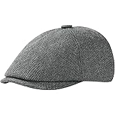 KUJUHA Wool Men's Newsboy Caps Flat Irish Cabbie Ivy Gatsby Newsboy Driving Hat Hunting Cap Winter Hat