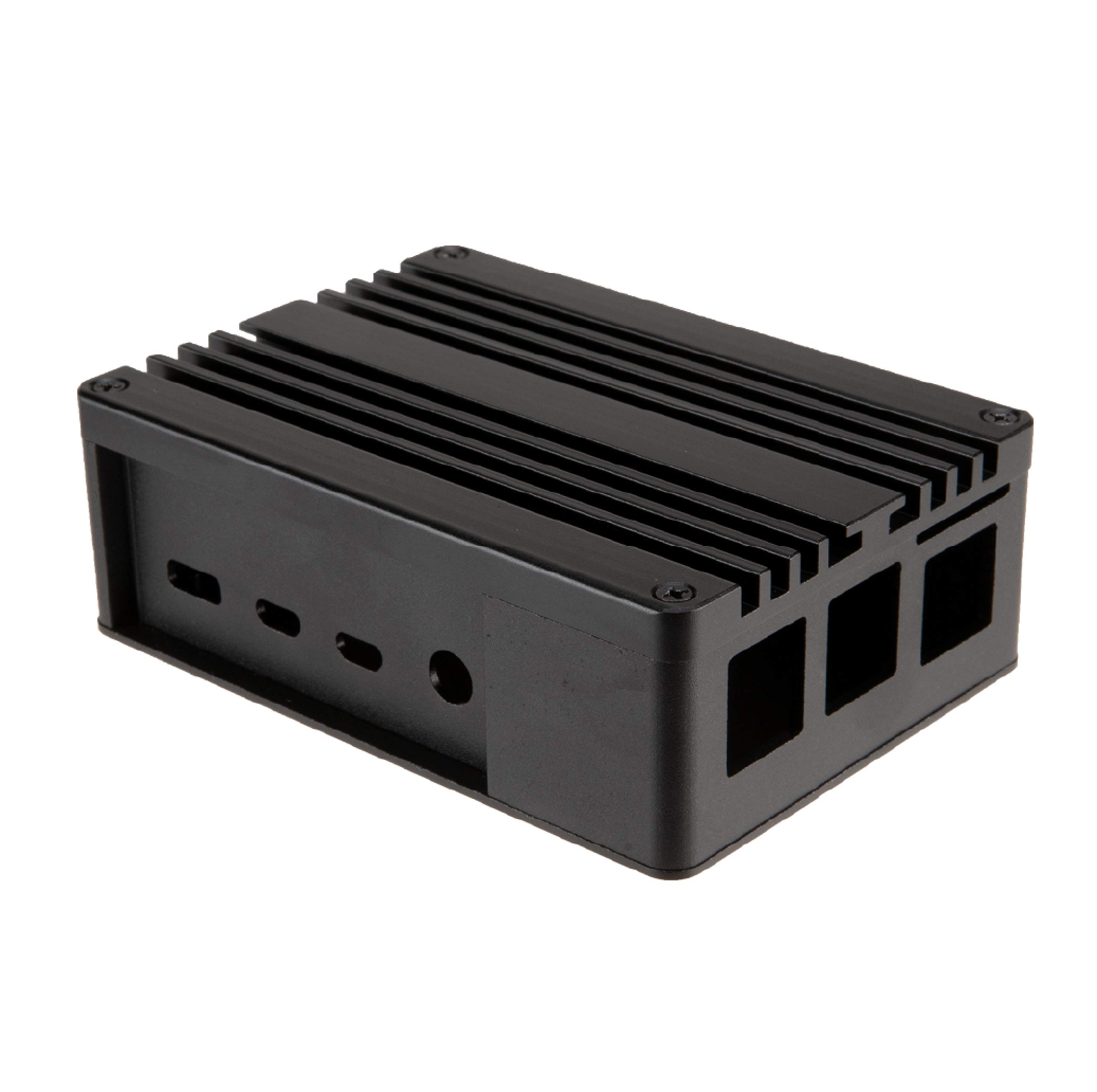Akasa Pi-4 | Raspberry Pi 4 Case | Fanless Passive Cooling | Pure Aluminium Heatsink | Black Pi Case | Concealed SD Card Slot | Compatible with Raspberry Pi 4 Model B | A-RA08-M1B — image 1