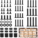 Universal TV Mounting Hardware Screw Kit Set with Box | M4 M5 M6 M8 Screws and Washers Spacers, Replacement Screws for TV VESA Mounting, Fits Most TV / Monitor up to 80 inch