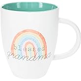 Blessed Grandma - 20 Oz Stoneware Rainbow Baby Coffee Cup Mug