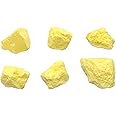 EISCO 6PK Raw Sulfur, Mineral Specimens - Approx. 1" - Geologist Selected & Hand Processed - Great for Science Classrooms - Class Pack