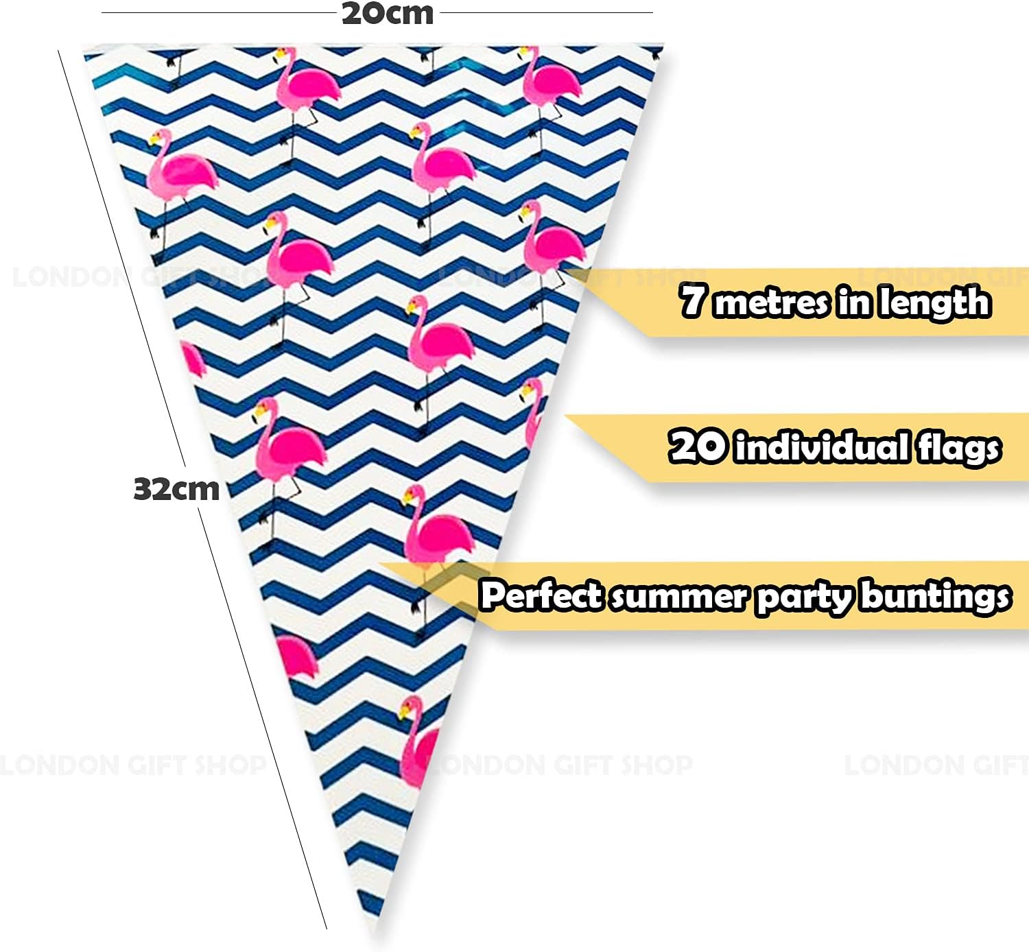Summer Bunting, Flamingo - Image 3
