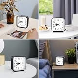 Brifit Silent Alarm Clock Bedside Battery Powered Large Display Black view 8