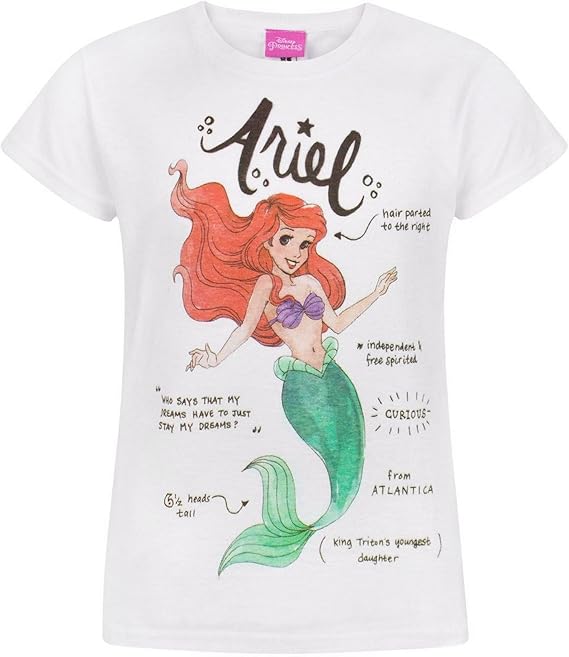 Amazon ディズニー Disney オフィシャル商品 キッズ 子供用 リトル マーメイド 半袖 アリエル Tシャツ 夏 女の子 Years 12 13 マルチカラー Tシャツ カットソー 通販
