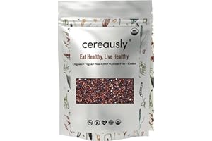 CEREAUSLY Organic Black Quinoa – Premium Royal Quinoa from Bolivia – Kosher and Non-GMO Quinoa Bulk – Vegan and Gluten-Fee Cooking Quinoa – 4 LB