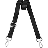 uxcell Wide Shoulder Strap, 2.5cm Adjustable Purse Strap Replacement Crossbody Strap for Shoulder Bag Handbag, Black, Silver Pull Core Buckle
