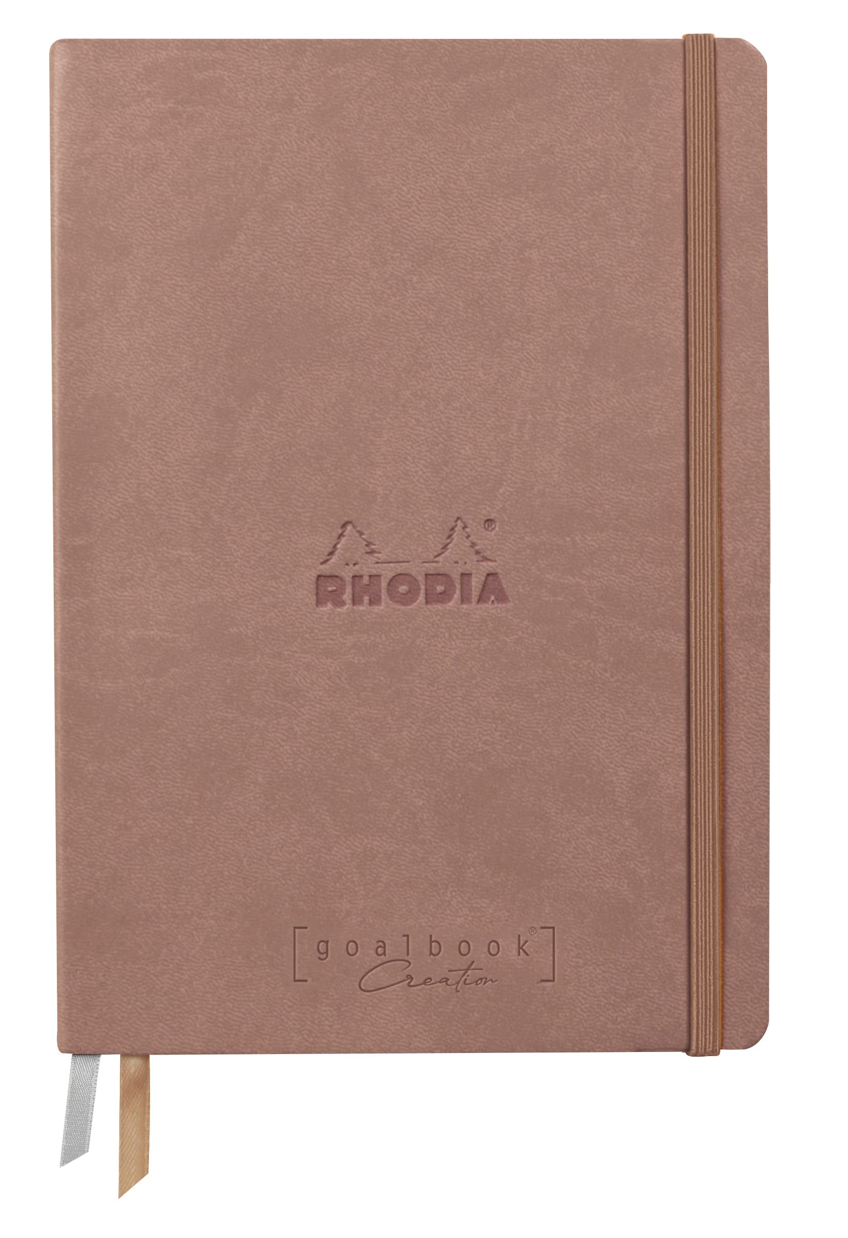 RHODIA 194154C - Goalbook Creation Rosewood - A5 - 14.8 x 21 cm - Plain - 100 p White Technical Wash Paper 200 g/m² - 2 Ribbons - Imitation Leather Cover — image 1