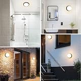 ANWIO 13W Outdoor Black Bulkhead Light IP54 980LM 4000K Porch Wall view 7