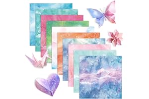 SLAPAFLIFE 200 Sheets Origami Paper, Fantasy Starry Sky Origami Paper Double Sided,10 Designs Origami Kit Squares for Scrapbook Decor, Folding Crafts Kids DIY School Arts Crafts Projects(3.74*3.74in)