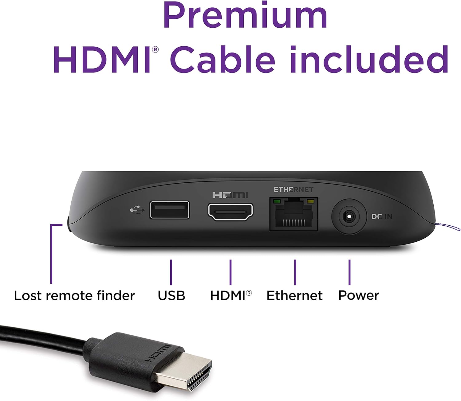 Roku Ultra 2020 | Streaming Media Player HD/4K/HDR/Dolby Vision with Dolby Atmos, Bluetooth, and Roku Voice Remote with Headphone Jack and Personal Shortcuts, Includes Premium HDMI Cable: Electronics