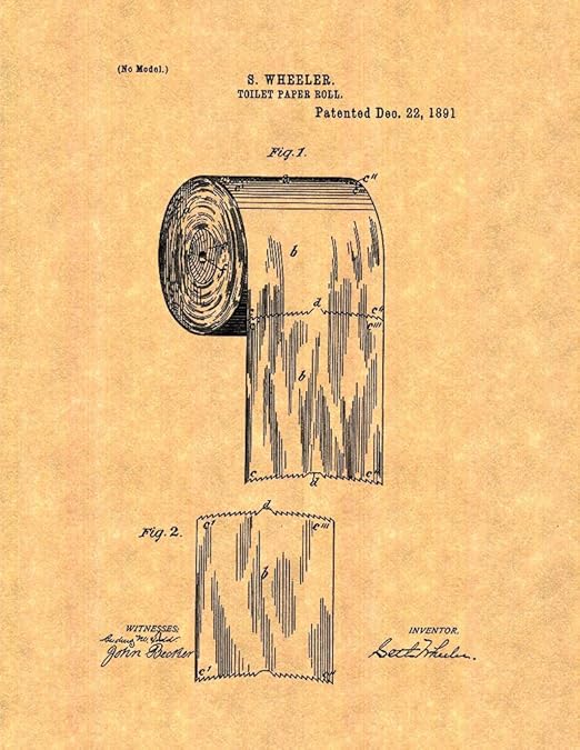 Amazon Com Toilet Paper Roll Patent Print 11 X 14 M11329