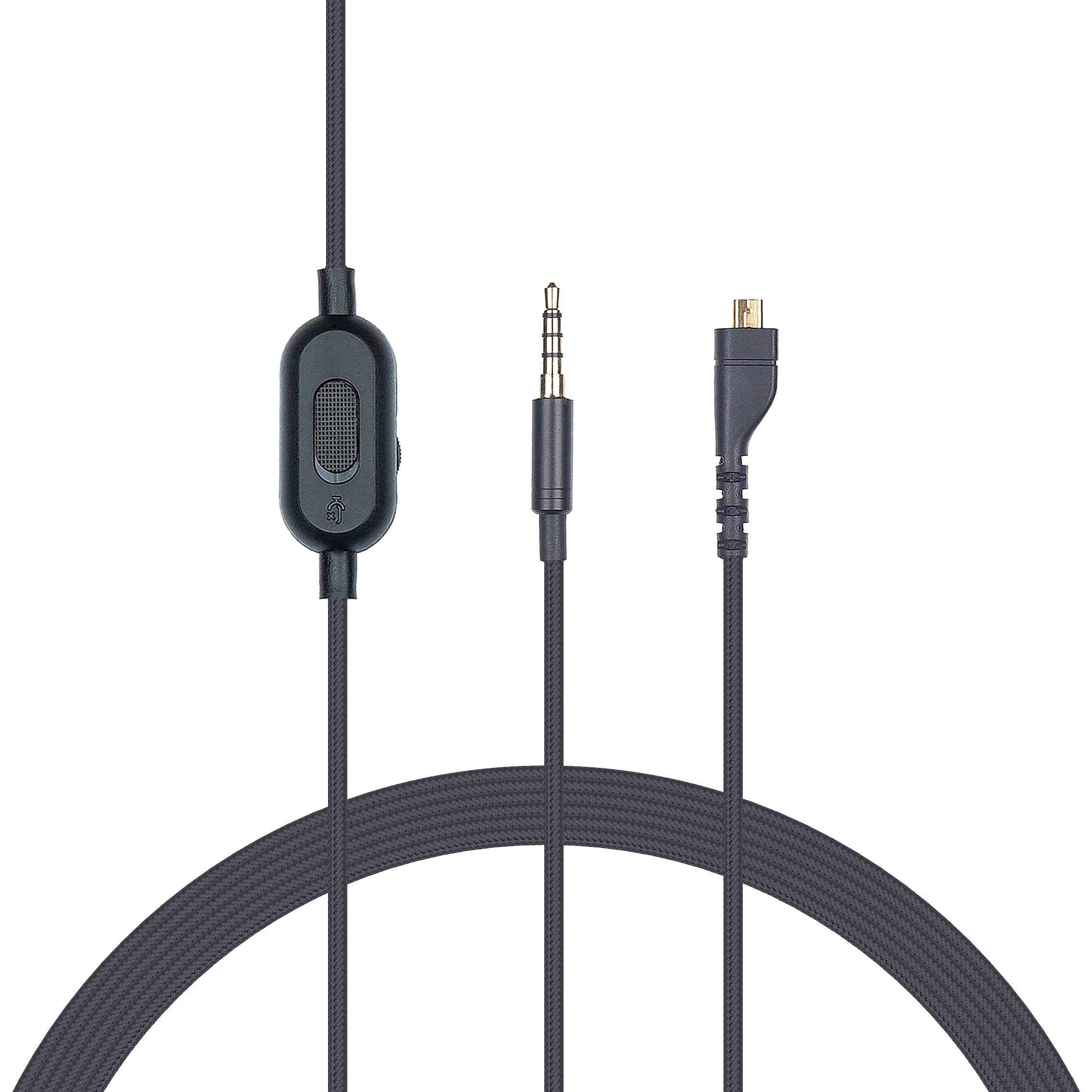Yaowanguan Inline Volume Control Mute Cable Compatible with SteelSeries Arctis 3,Arctis 5,Arctis 7,Arctis Pro,Arctis Pro Wireless Gaming Headsets,2m/6.6fts Replacement Black Audio Cable Wire