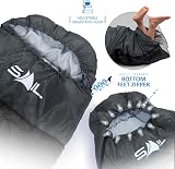 SAIL 3 Season Sleeping Bag Kids Adults Extra Wide 220x75cm 1.3kg view 3