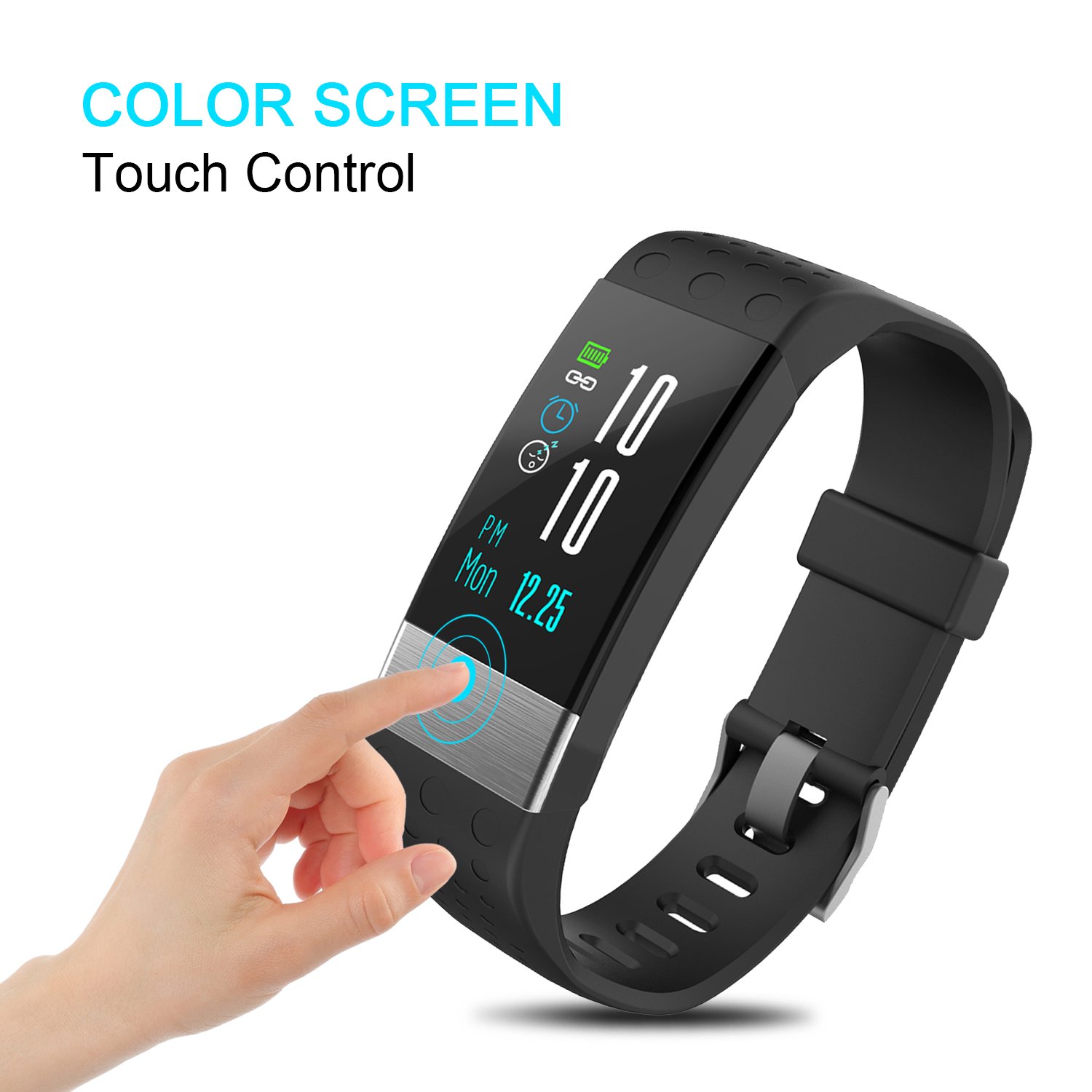 Reloj inteligente con monitor de ritmo cardíaco y pantalla de ...