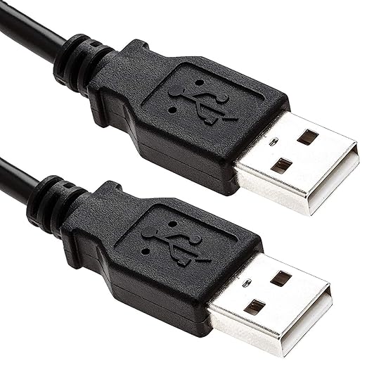Amazing USB-Kabel A männlich zu A männlich Stecker geschirmt 28 AWG Lange (Schwarz) 3m