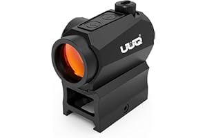 UUQ 1x20mm Compact Red Dot Sight, Shake Awake 2 MOA Red Dot,11-Level Brightness Optic, with Absolute Co Witness Riser, IPX7 Waterproof, 1000G Shockproof Rifle Scope,Fits 20mm Rail Mount