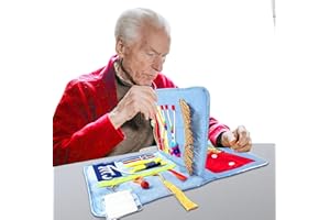 Fidget Blanket for Dementia, Dementia Activities for Seniors with Alzheimer, Sensory Play Mat for Elderly with Autism, Anxiet