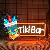 RXXXTRXQ Tiki Bar Neon Sign Tiki Bar Neon Signs for Wall Decor Neon Sign Lights USB Powered Adjustable LED Neon Lights for Home Club Game Room Party Bedroom Man Cave Gifts