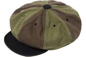 Clape Mens Cotton 8 Panel Ivy Newsboy Cap Peaky Herringbone Cabbie Gatsby Hat Applejack Cap Bakerboy Beret Flat Hat, Unisex