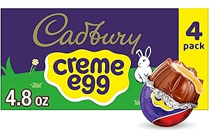 CADBURY CREME EGG Milk Chocolate and Fondant, Easter Candy Box, 4.8 oz (4 Count)
