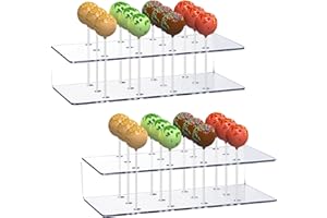Acrylic Transparent Lollipop Stand 12 Holes Cake Pops Display Holder Acrylic Lollipop Stand for Weddings, Baby Showers, Birth