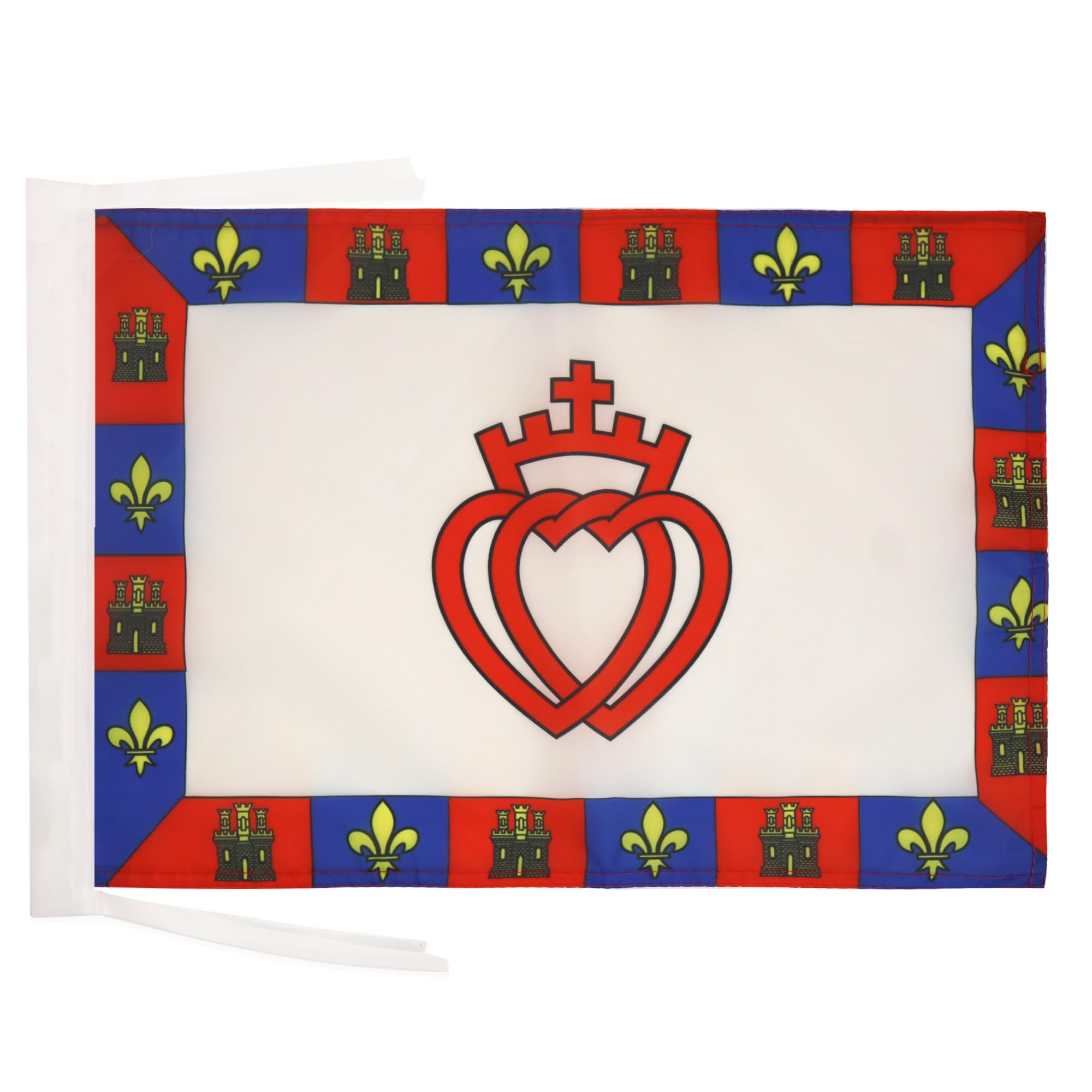 AZ FLAG - Vendée Coat of arms Flag - 18'' x 12'' - 100% Polyester catholic Small Banner with Two Cords - Fade Resistant - Vivid Colors - 18x12 in - 45x30 Cm