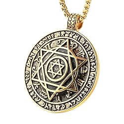 HZMAN Talisman Seal Solomon Six-pointed Star 12