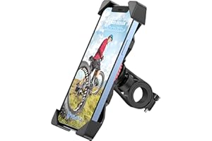visnfa Bike Phone Mount Anti Shake and Stable Cradle Clamp with 360° Rotation Bicycle Phone mount / Bike Accessories / Bike Phone Holder for iPhone Android GPS Other Devices 3.5 to 6.5 inches