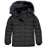 ZSHOW Girls' Puffer Jacket Soft Fleece Lined Warm Hooded Winter Coat