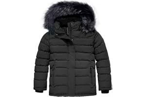 ZSHOW Girls' Puffer Jacket Soft Fleece Lined Warm Hooded Winter Coat