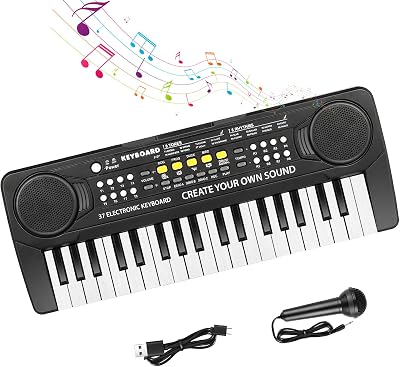 Shayson 37 Keys Kids Keyboard Piano with Microphone Pink 3 12 years