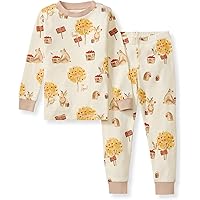 Burt's Bees Baby Boys' 2-Piece Long Sleeve Tee and Pants Organic Cotton Pajama Set