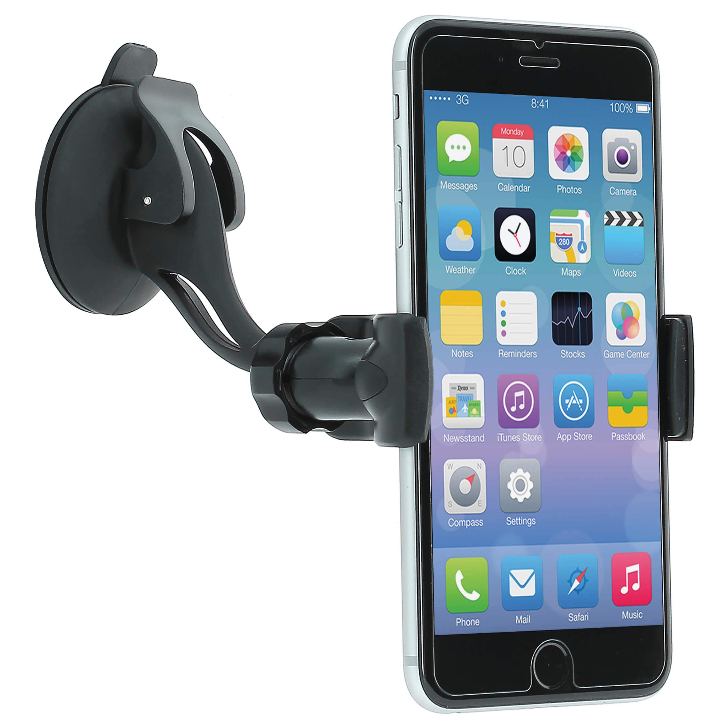 Pulse Oximeter CARHLD8 Smart VIII Mobile Phone Pincer Clamp Holder with Suction Cup for Car