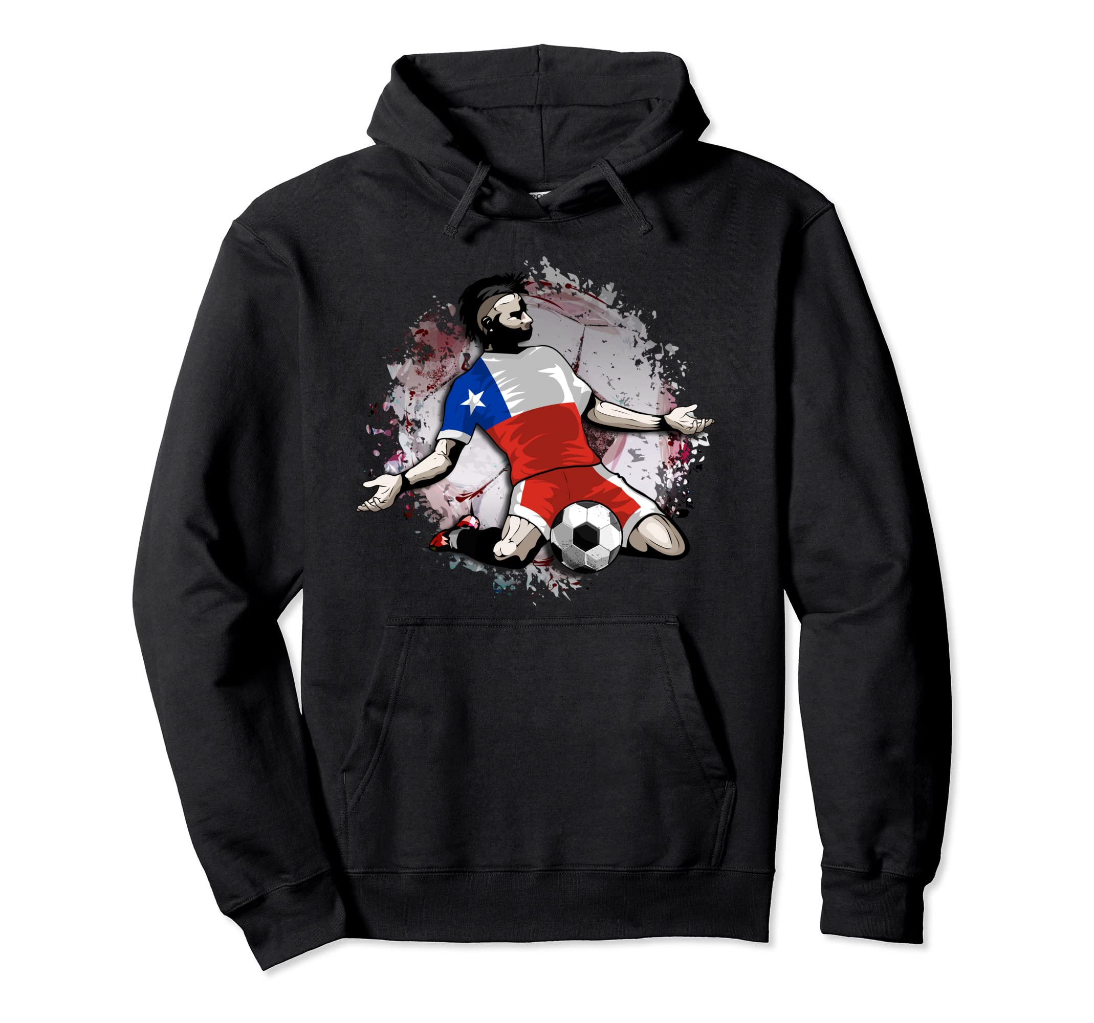 Chile Soccer Chilean National Flag Proud Football Lovers Art Pullover Hoodie