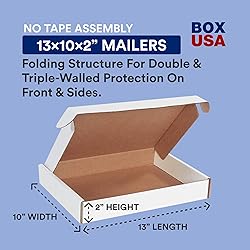 BOX USA Shipping Boxes Small 13"L x 10"W x