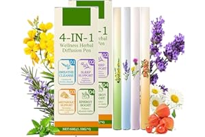 Herbal Diffuser Pen,4pcs Herbal Diffuser Pen with Extracts of Mint,Body Care Diffuser Pen,Botanical Lungs Cleansing Diffusers