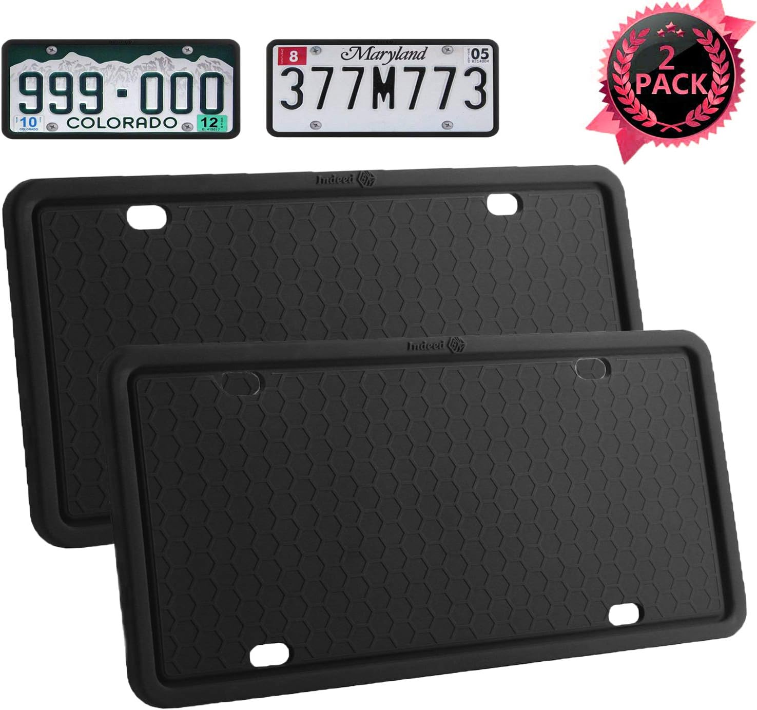 License Plate FramesSilicone Licenses Plate Covers RustProof. Rattle