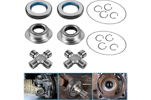 HIHITOMORROW Front Axle Vaccum Knuckle Seal & Hub O-Ring & Dust Seals Kit With Driveshaft U-Joint Fit For Ford F250 F350 Super Duty With Dana Super 60 (2005 to 2019)