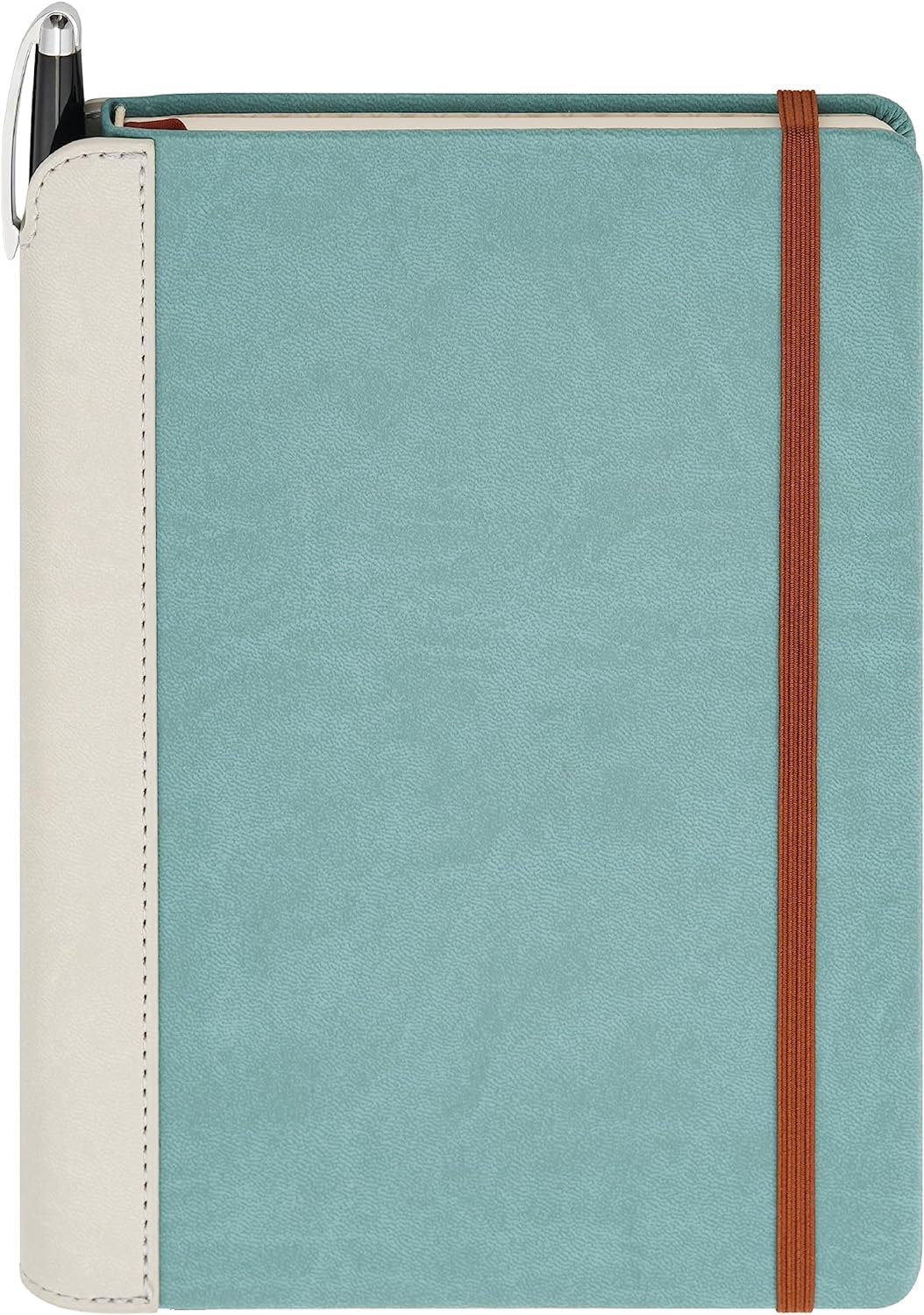 SETTINI® Lined Journal - Sleek Teal Journal for Writing Gift Set - Hardcover Vegan Leather, Unique Pen Holder, 192 Pages, 16 x 21.3 cm - Includes Pen and Gift Box - Journal for Men — image 1