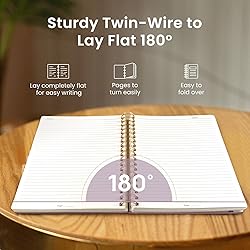 Lined Spiral Notebook Journal for Work, 300 Pages