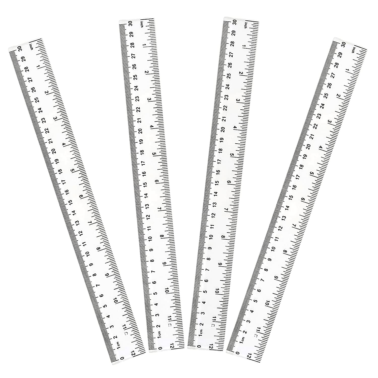 Mua 4 Pack 12Inch Straight Rulers,Clear Plastic Ruler, Suitable for