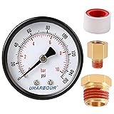 Uharbour Water Pressure Gauge for Gas and Water