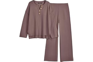 LILLUSORY Women's 2 Piece Lounge Sets Oversized Slouchy Matching Cozy Knit Sets
